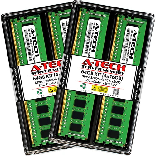 64GB 4x 16GB PC4-3200 RDIMM Supermicro 220HE-FTNRD-NEBS E403-12P-FN2T Memory RAM