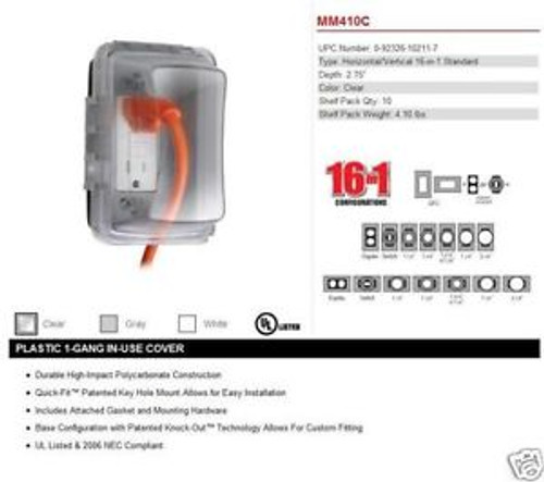 MM410C TAYMAC 1-GANG OUTLET BOX IN-USE    BOX OF 10  NEW