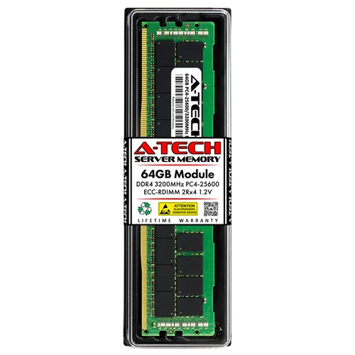 64GB DDR4 PC4-25600 RDIMM (Cisco HX-MR-X64G2RW= Equivalent) Server Memory RAM