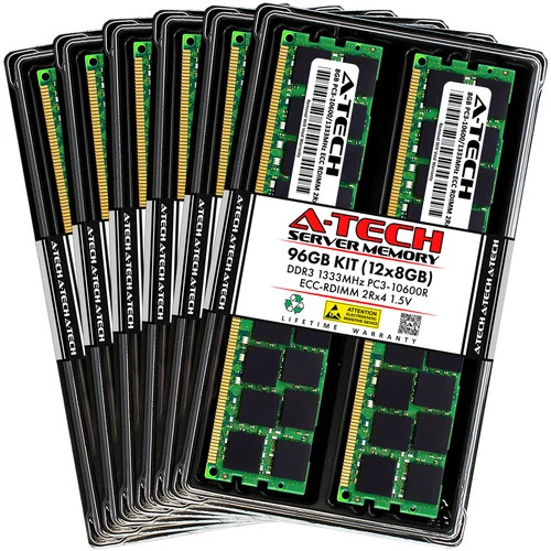 96GB 12x 8GB PC3-10600R RDIMM Supermicro X8DTU Memory RAM