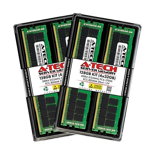 A-Tech 128GB Kit (4x32GB) RAM for ASRock Rack ROMED8-2T | DDR4 2133MHz PC4-17...