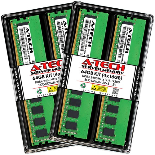 64GB 4x 16GB PC4-2400 ECC UDIMM Supermicro MBD-B2SC1-CPU Memory RAM