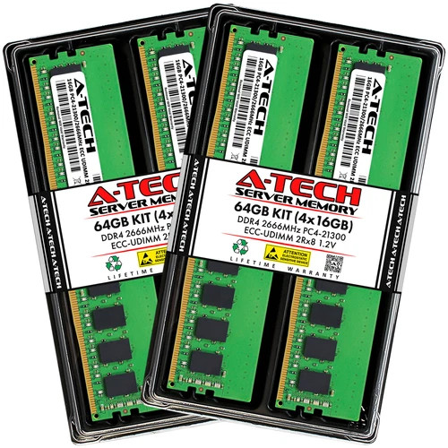 64GB 4x 16GB PC4-2666 ECC UDIMM Supermicro MBD-B2SC1-CPU Memory RAM