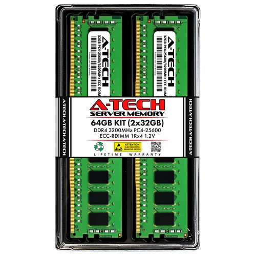 64GB 2x 32GB PC4-3200 RDIMM Supermicro 1024US-TRT 1124US-TNR 2024S-TR Memory RAM