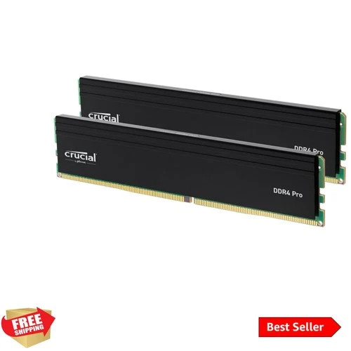 Pro 64GB RAM Kit 2x32GB, 3200MHz or 3000MHz or 2666MHz Desktop Memory, Compat...