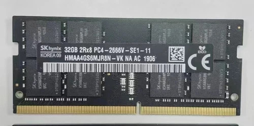 SK Hynix 32GB DDR4 2666 Laptop SO-DIMM PC4-21300 HMAA4GS6MJR8N-VK RAM