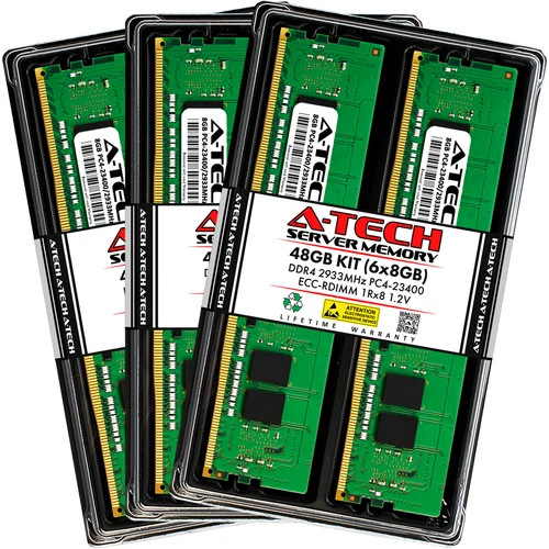 48GB 6x 8GB PC4-2933 RDIMM ASUS RS720-E9-RS12-E RS720Q-E9-RS8-S Memory RAM