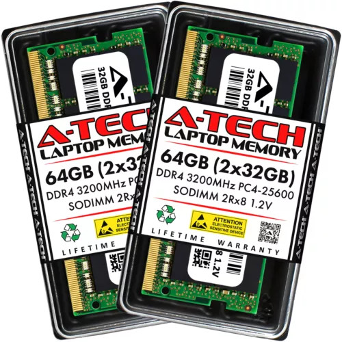 64GB 2x 32GB DDR4-3200 MSI Prestige 15 A11SCS 15 A11SCX 15 A11UD Memory RAM