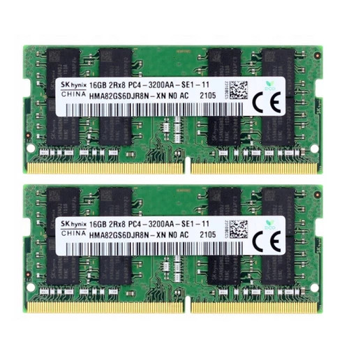 Hynix 32GB 2X16GB DDR4 3200MHz PC4-25600 262-Pins 2RX8 Laptop SODIMM Memory Ram