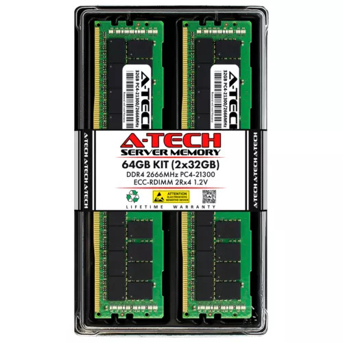 64GB 2x 32GB PC4-2666 RDIMM Tyan Thunder CX GT24EB7106 HX FT48T-B7105 Memory RAM