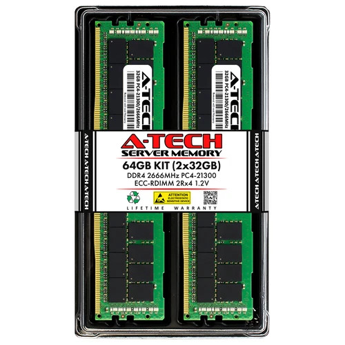 64GB 2x 32GB PC4-2666 RDIMM GIGABYTE R270-T65 MT60-SC5 R270-D70 Memory RAM