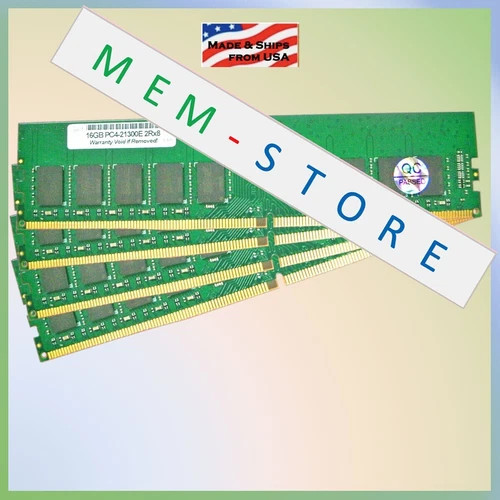 64GB 4x 16GB DDR4 UDIMM 2666MHz ECC RAM Compatible for PowerEdge T140 T340 T40
