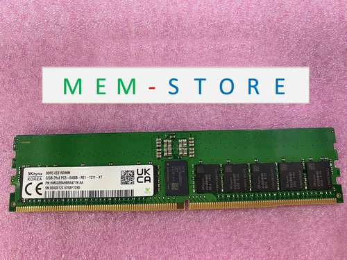 SK hynix Original 32GB DDR5-6400MHz RDIMM RAM Compatible w/ Lenovo 4X77A93527