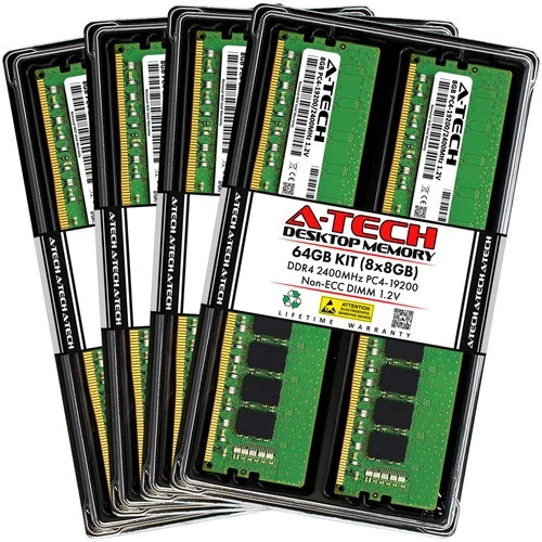 64GB 8x 8GB DDR4-2400 ASUS ROG Rampage VI Edition 10 Memory RAM