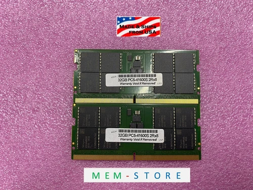 Asus 64GB 2x 32GB DDR5 SODIMM 5200 RAM Memory Compatible w/ ExpertBook B3604