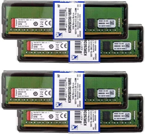 Kingston Memory 64GB (4 x 16GB) DDR4 2666MHz Memory Compatible with PowerEdge