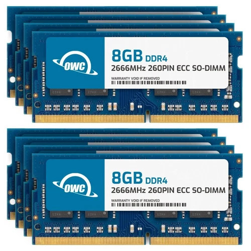 OWC 64GB (8x8GB) DDR4 2666MHz 1Rx8 ECC Unbuffered SODIMM 260pin Memory RAM