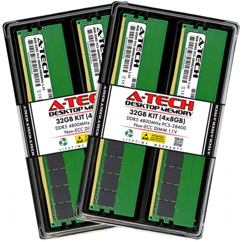 32GB 4x 8GB DDR5-4800 ASRock W680D4ID-2T/G5/X550 Z690D4U Z690D4U-2L2T Memory RAM