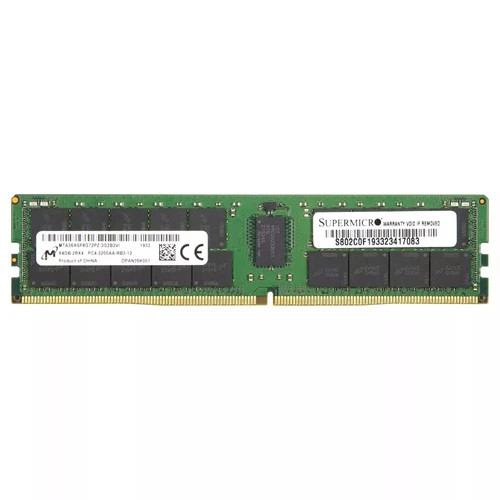 Micron 64GB 3200MHz DDR4 ECC RAM Registered DIMM DDR4-25600 Server Memory