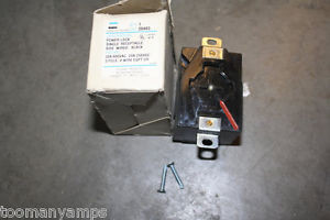 COOPER 20403 BLACK 3 POLE 4 WIRE POWER LOCK SINGLE RECEPTACLE NIB