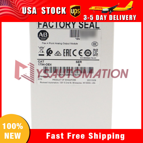 New Allen Bradley 1794-OE4 Flex 4 Point Analog Output Module Factory Sealed New does not apply - Product Image