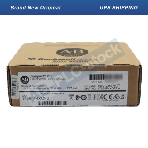 New 100 NEW 1769-IF4XOF2 AB CompactLogix 6 Pt AI and AO Module 1769IF4XOF2 - Product Image