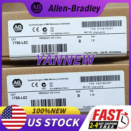 New New Factory Sealed Allen-Bradley 1756-L62 ControlLogix Processor Unit Contro - Product Image