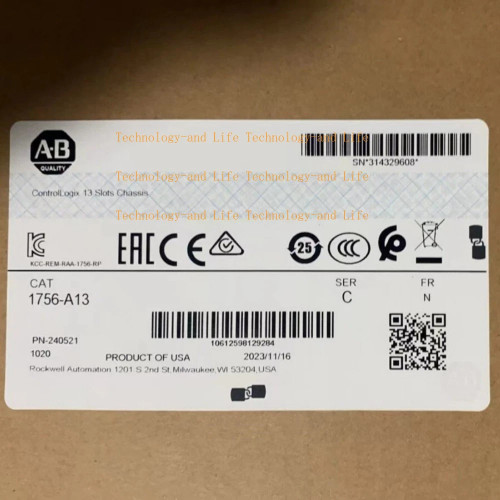 New new Sealed Allen-Bradley 1756-A13 13 Slot Chassis PLC 1756-A13--N - Product Image