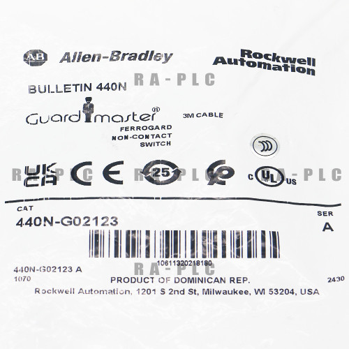 New New Allen Bradley 440N-G02123  Guardmaster 440N Non Contact Switch Does not apply - Product Image