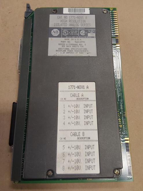 New Allen Bradley 1771-NIV1 A Isolated Analog Input Module Ser A HIGH RESOLUTION - Product Image