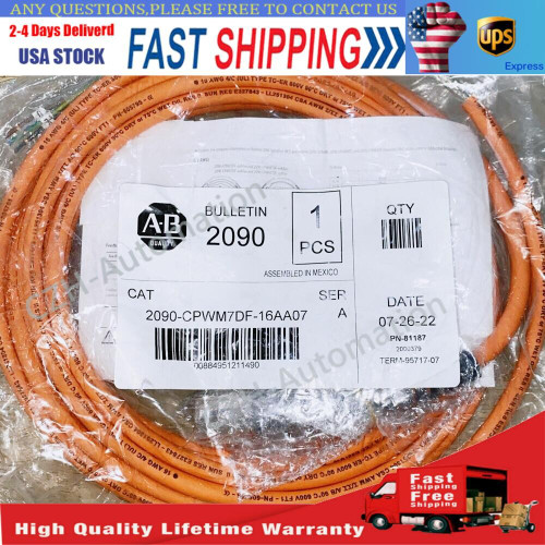 New 1PC 2090-CPWM7DF-16AA07 AB Servo Power Cable 7M NEW Fast Shipping US Free Tax Does Not Apply - Product Image