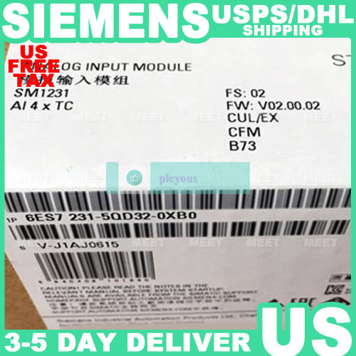 New New Siemens S7-1200 Analog input SM 1231 6ES7231-5QD32-0XB0 6ES7 231-5QD32-0XB0 Does not apply - Product Image
