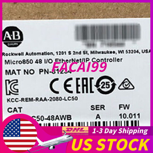 New 2080-LC50-48AWB PLC Ethernet IP Controller Free Shipping New Sealed AB - Product Image