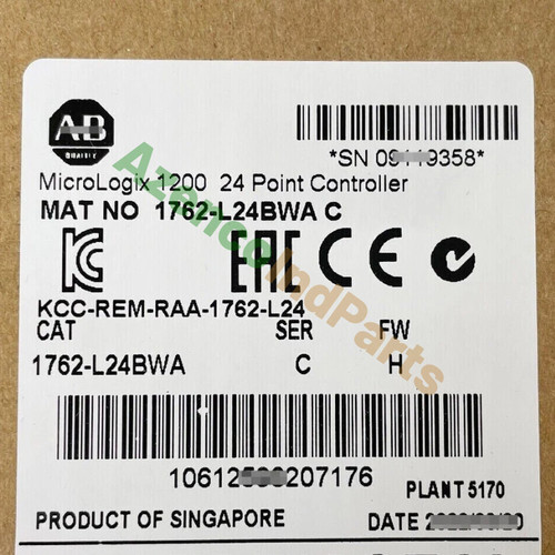 New 1PC New Allen Bradley 1762-L24BWA MicroLogix 1200 24Point Controller 1762L24BWA - Product Image