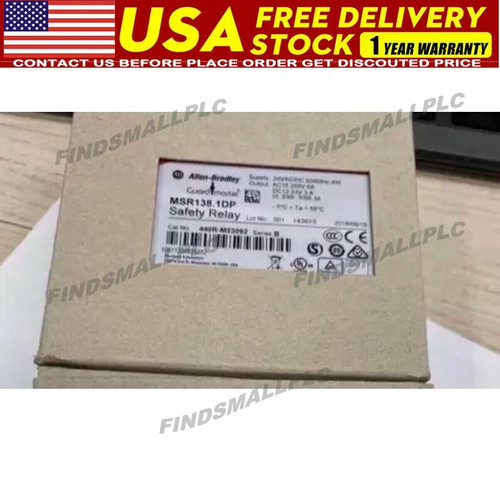 New ALLEN-BRADLEY 440R-M23092 MSR138.1DP SAFETY RELAY US Free Tax - Product Image