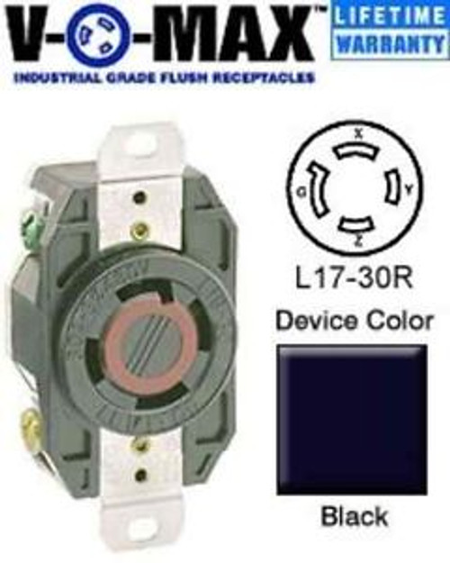 Leviton 2740 30-Amp  600-Volt- 3PY  Flush Mounting Locking Receptacle  Industria