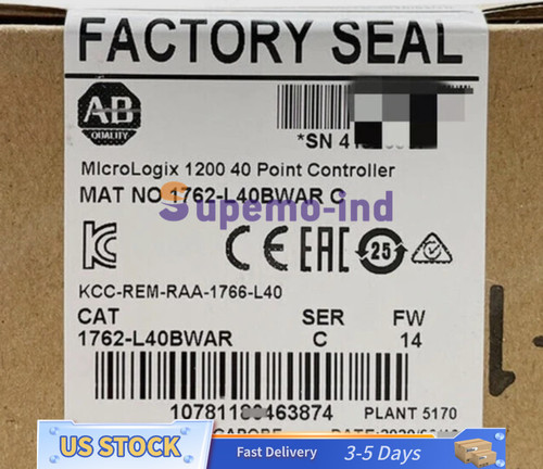 New Allen-Bradley 1762-L40BWAR MicroLogix 1200 40 Point Controller 1762L40BWAR New  - Product Image