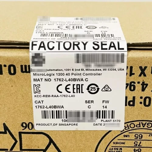 New New Factory Sealed AB 1762-L40BWA SER C MicroLogix 1200 40 Point Controller - Product Image