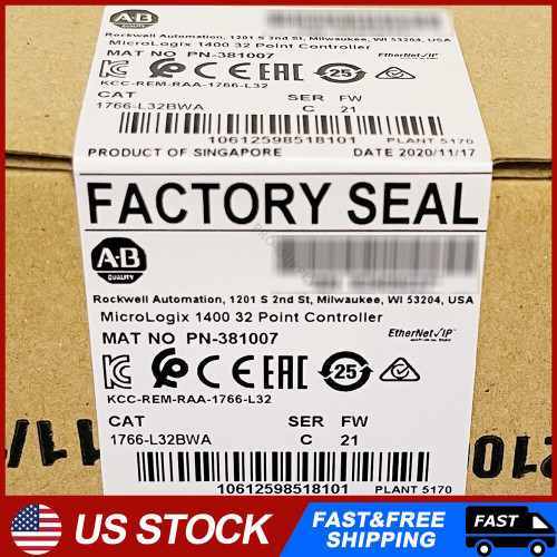 New 1766-L32BWA Allen-Bradley MicroLogix 1400 32 Point Controller  - Product Image