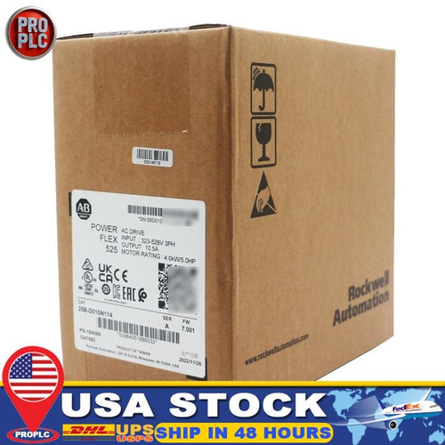 New New Sealed 25B-D010N114 Allen-Bradley PowerFlex 525 4kW 5Hp AC Drive Shippin - Product Image