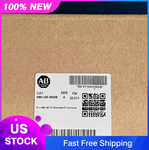 New 1PC NEW Allen-Bradley 2080-L50E-48QBB Micro850 48 IO EtherNetIP Controller  - Product Image
