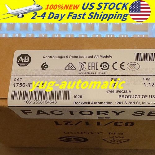 New Allen Bradley 1756-IF6CIS A Series New Sealed Analog Input Module  - Product Image