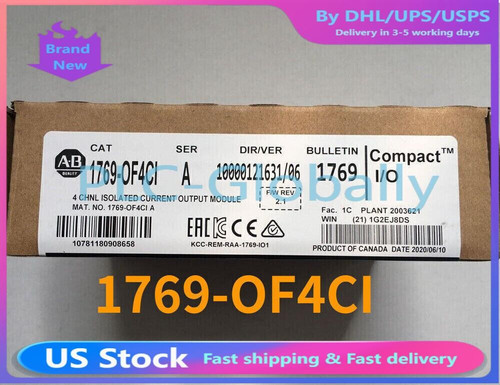 New 1769-OF4CI Allen-Bradley CompactLogix 4 Pt AO Current Module 1769OF4CI New  - Product Image