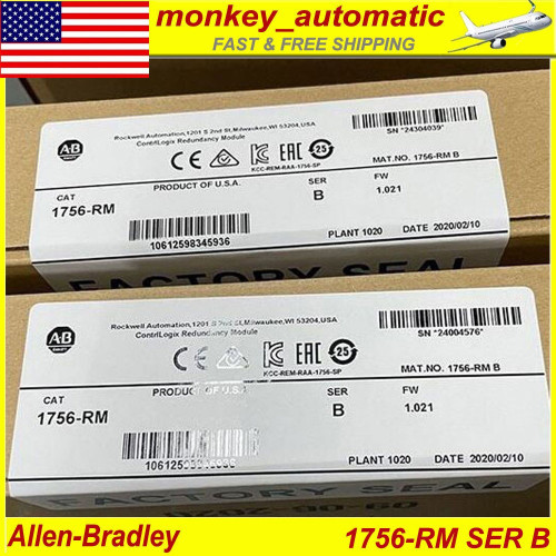 New New Factory Sealed AB 1756-RM SER B ControlLogix Redundancy Module 1756 RM plc  - Product Image