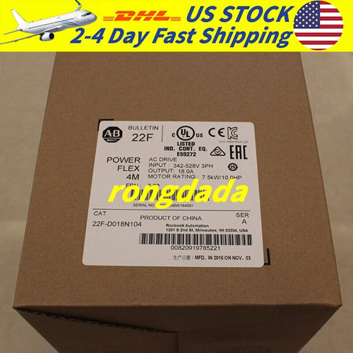 New New Allen-Bradley 22F-D018N104 PowerFlex 4M 7.5 kW 10 HP AC Drive 22F D018N104  - Product Image