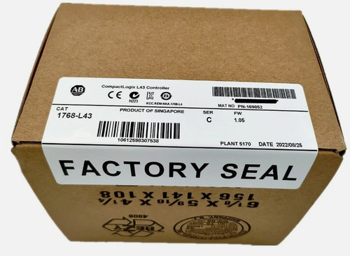New New Sealed Allen Bradley 1768-L43 SER C CompactLogix L43 Controller PLC 1768L43 - Product Image