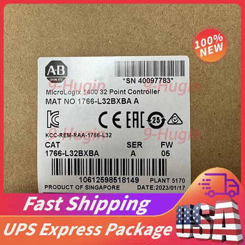 New 1PC Factory Sealed AB 1766-L32BXBA MicroLogix 1400 Controller 1766L32BXBA - Product Image