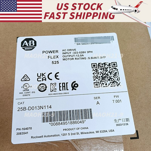 New New Factory Sealed 25B-D013N114 Allen-Bradley AC Drive Free Shipping - Product Image