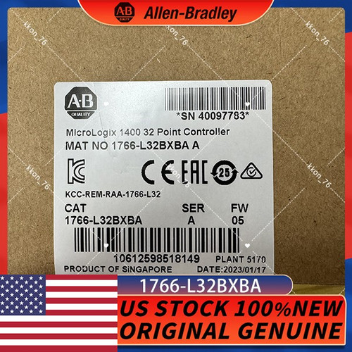 New New Factory Sealed AB 1766-L32BXBA New in Box Free Shipping PLC 1PC - Product Image