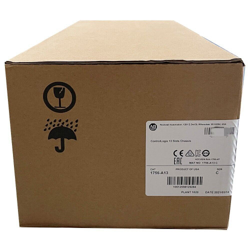 New NEW Allen-Bradley 1756-A13 Series C ControlLogix 13 Slot Chassis PLC 1756A13 - Product Image